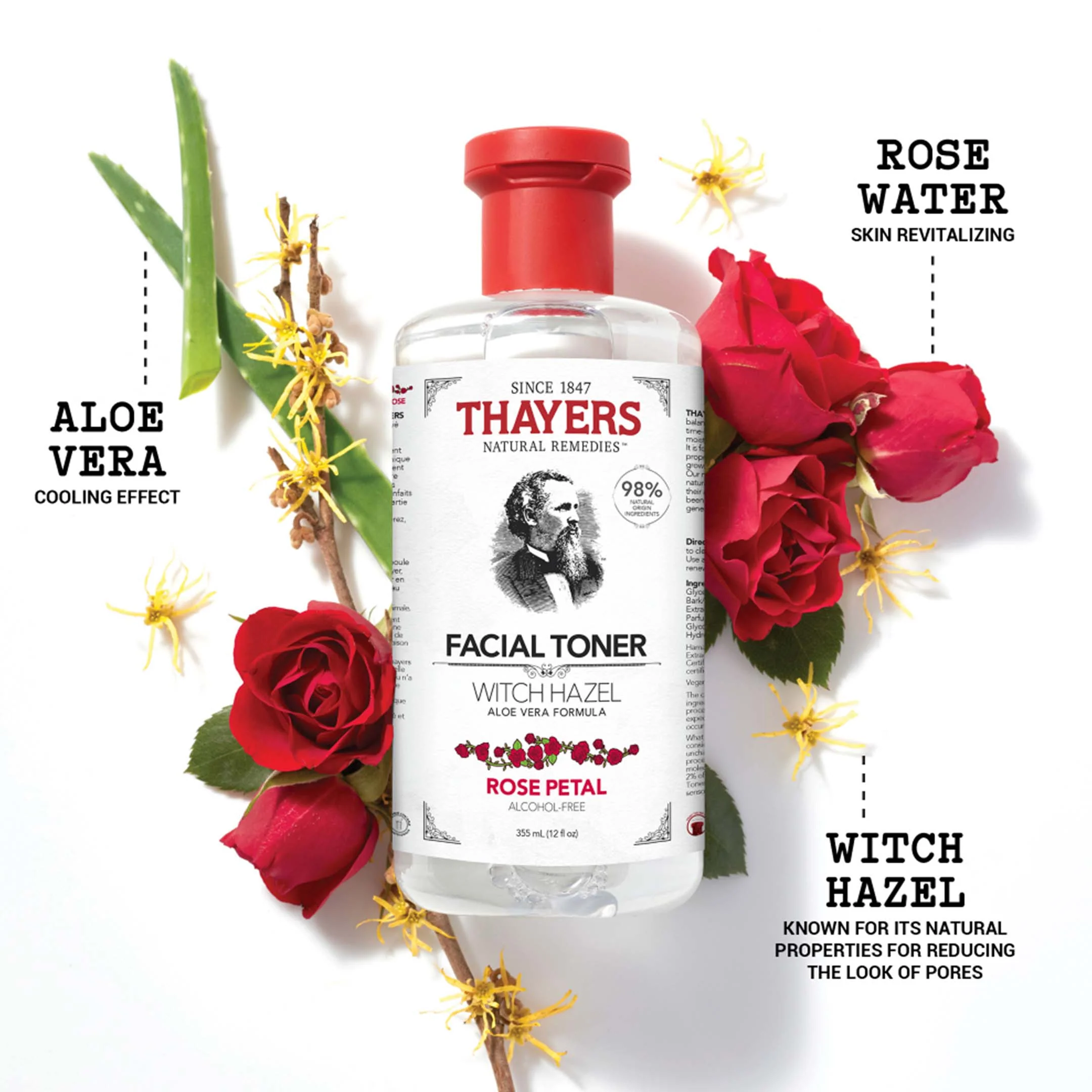 Alcohol Free Witch Hazel Toner Rose - Image 28