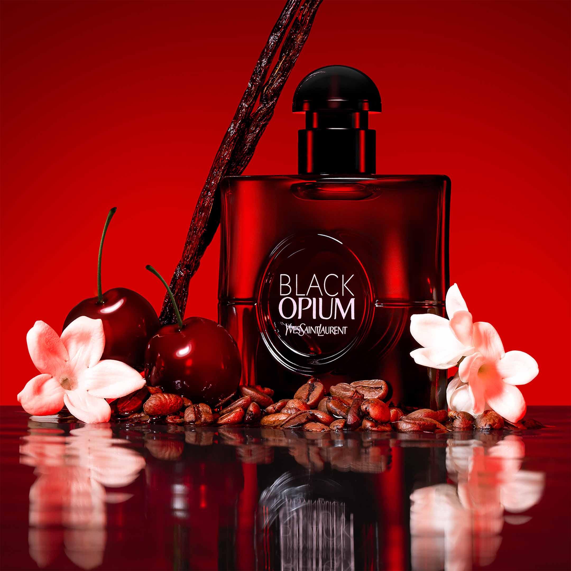 Black Opium Eau De Parfum Over Red - Image 4