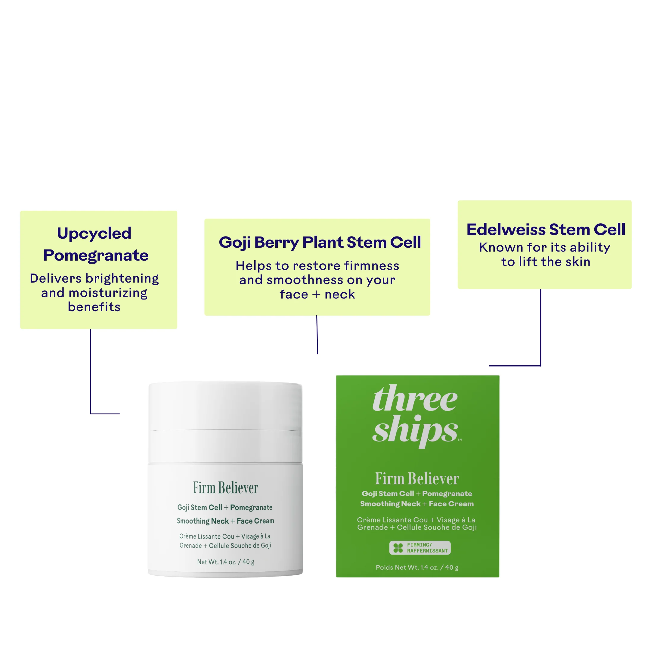 Firm Believer Goji Stem Cell + Pomegranate Smoothing Neck + Face Cream - Image 2