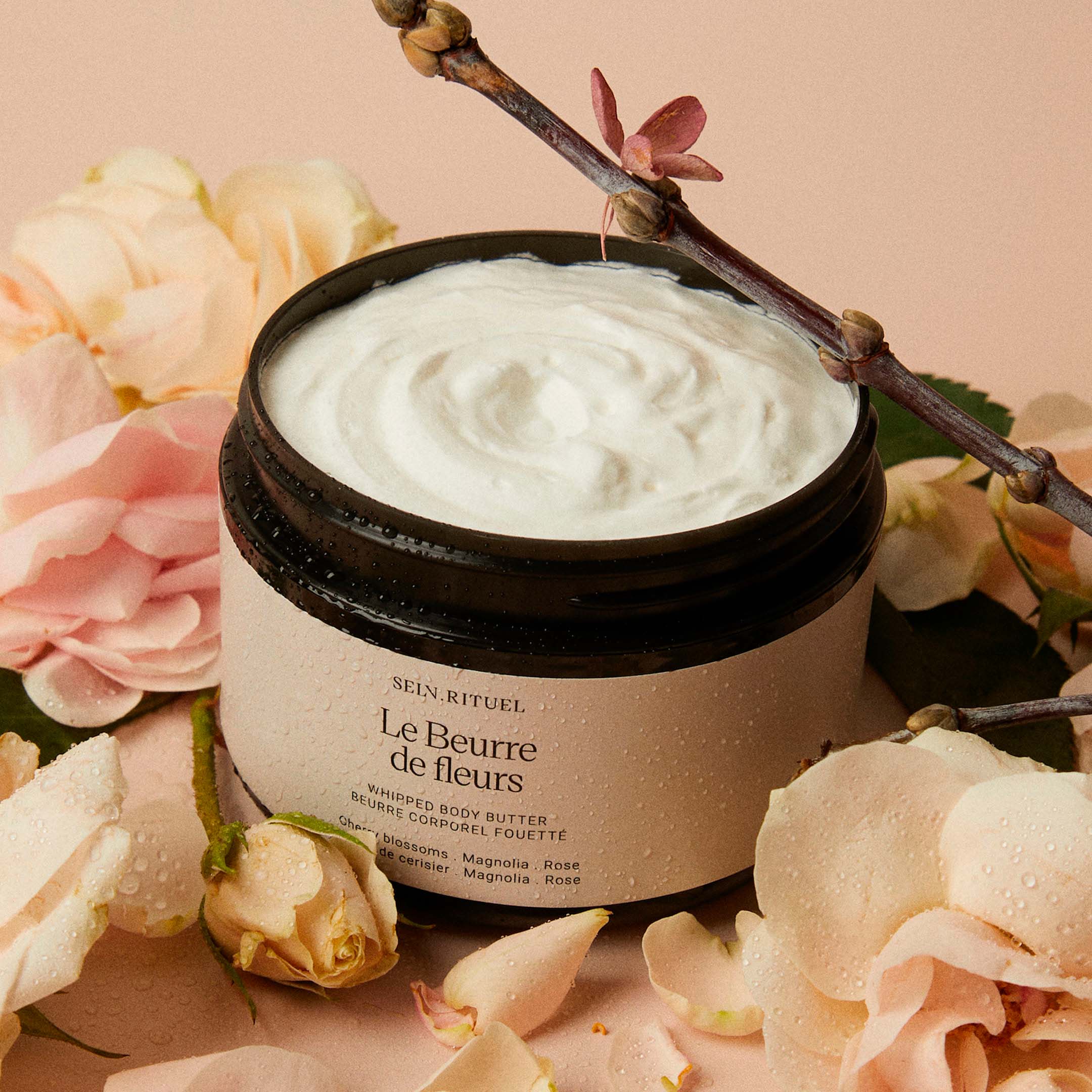 Flower Butter - Rose & Magnolia & Cherry Blossoms - Ivory White Shade - Image 2