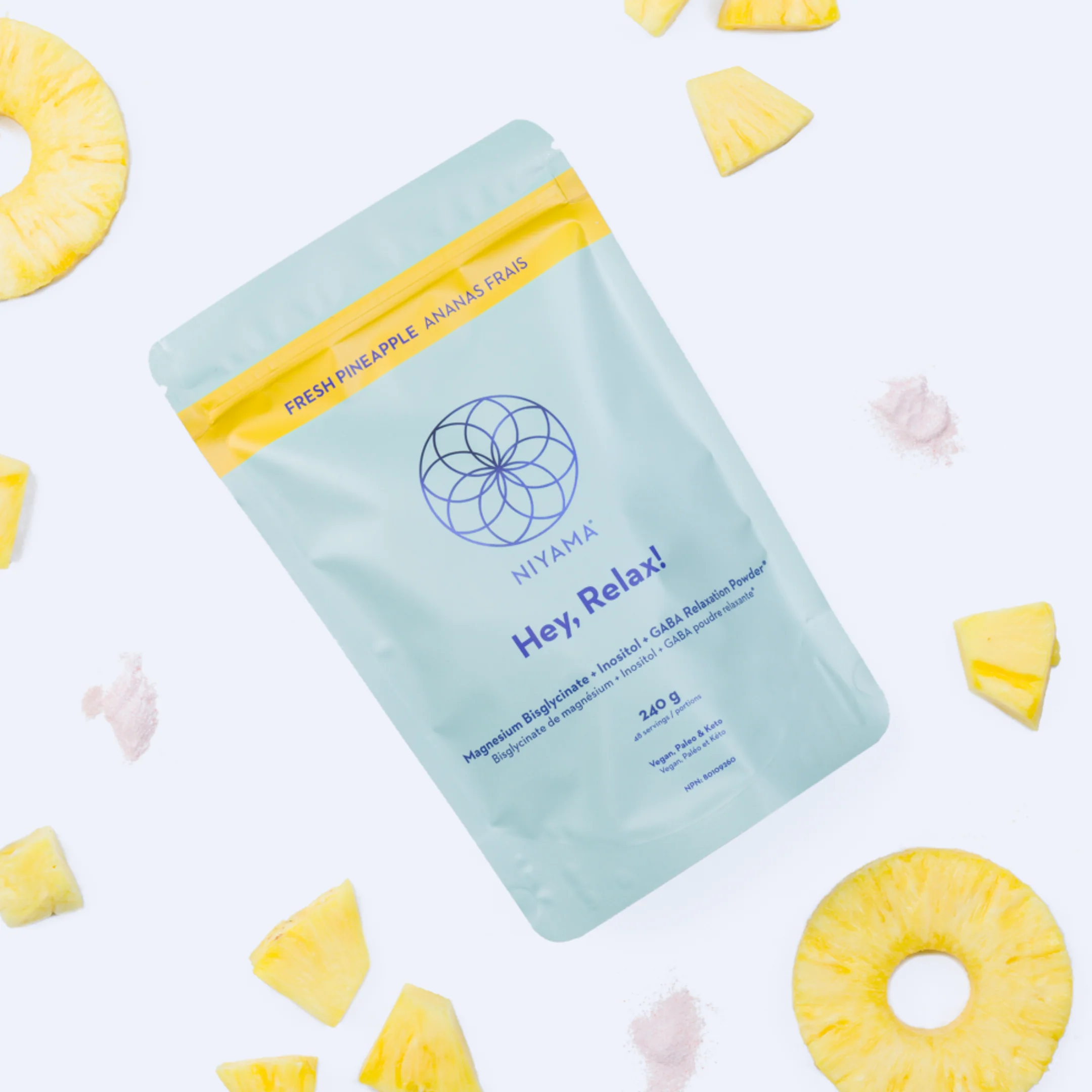 Hey Relax  Magnesium Bisglycinate + Inositol + Gaba - Pineapple Flavour - Image 4