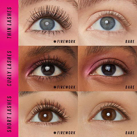 Maybelline Lash Sensational Firework Mascara, Washable Mascara, Volumize, 360 Flare Impact, 10 ml - Image 2