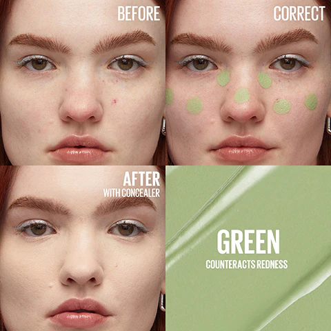 Maybelline New York Instant Age Rewind, Colour Corrector, Reduces Redness & Blemishes, Easy Blend Pigments, Green, 6 ml - Image 2