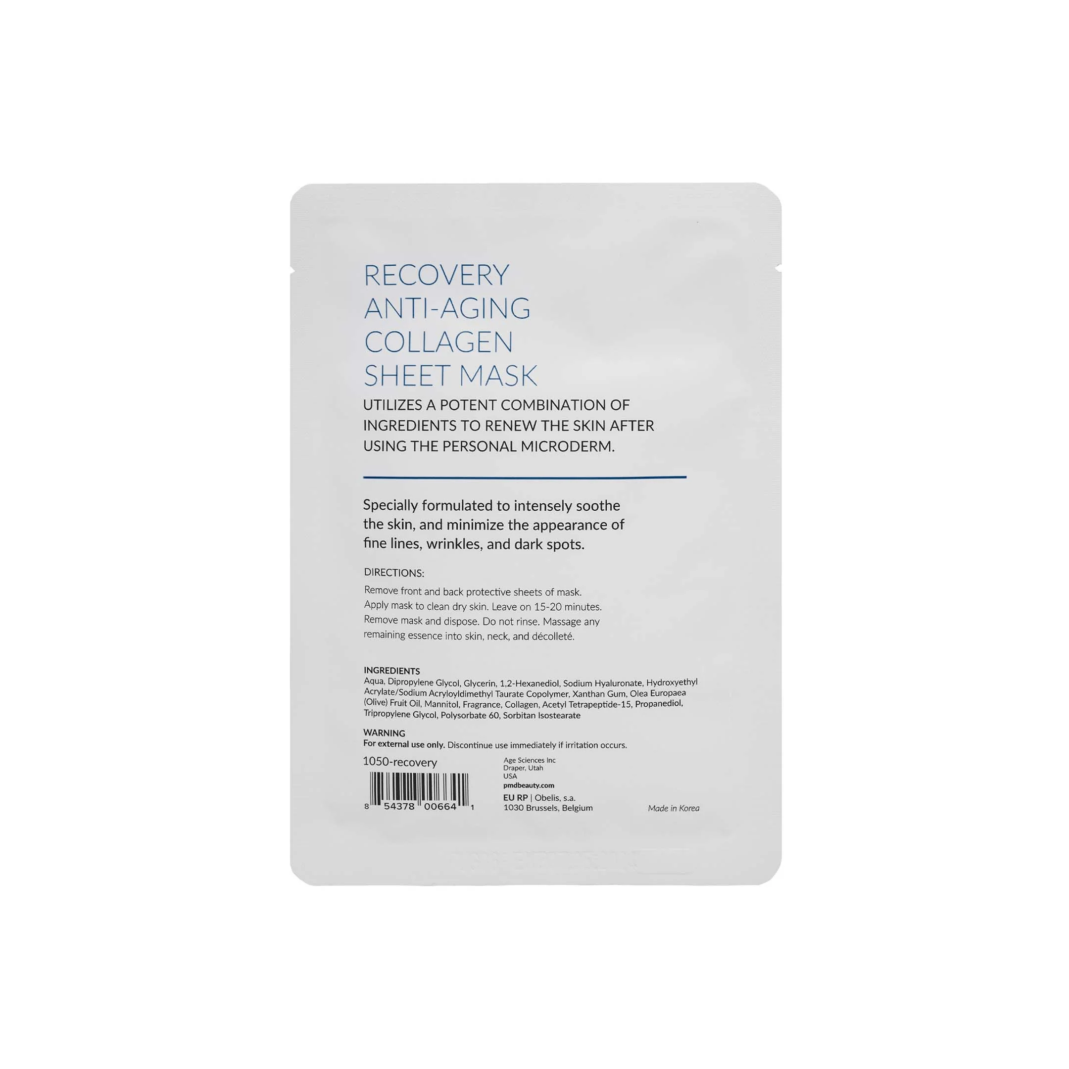 PMD Recovery Anti-Aging Collagen Sheet Mask - Image 5