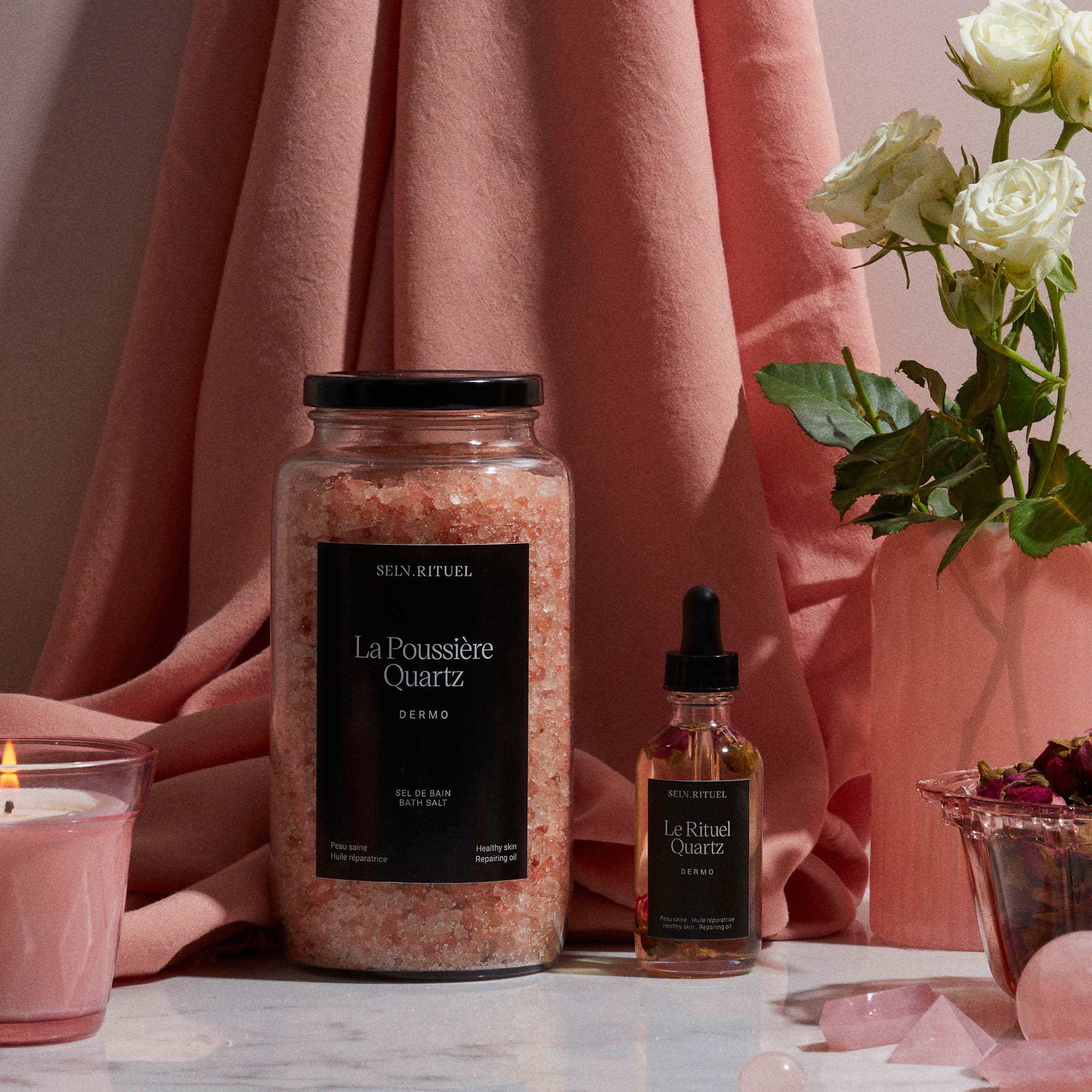 Quartz Bath Salt - Rose - Pink Shade - Image 2