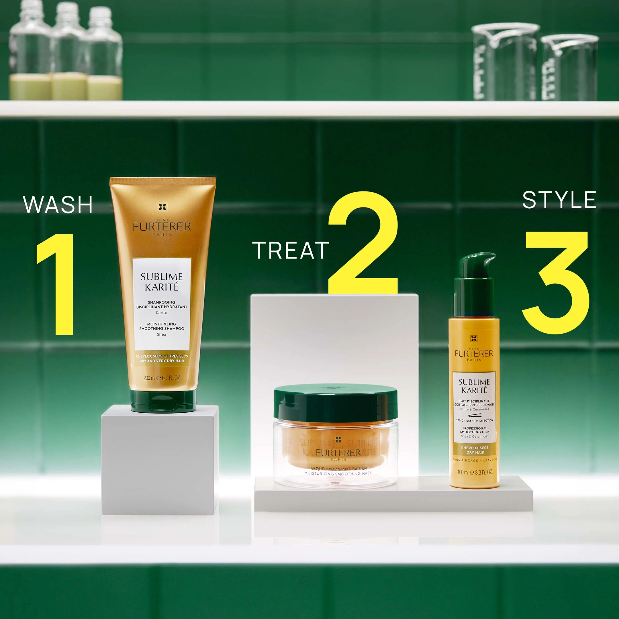 René Furterer Moisturizing Smoothing Mask With Shea - Sublime Karité 100Ml - Image 7