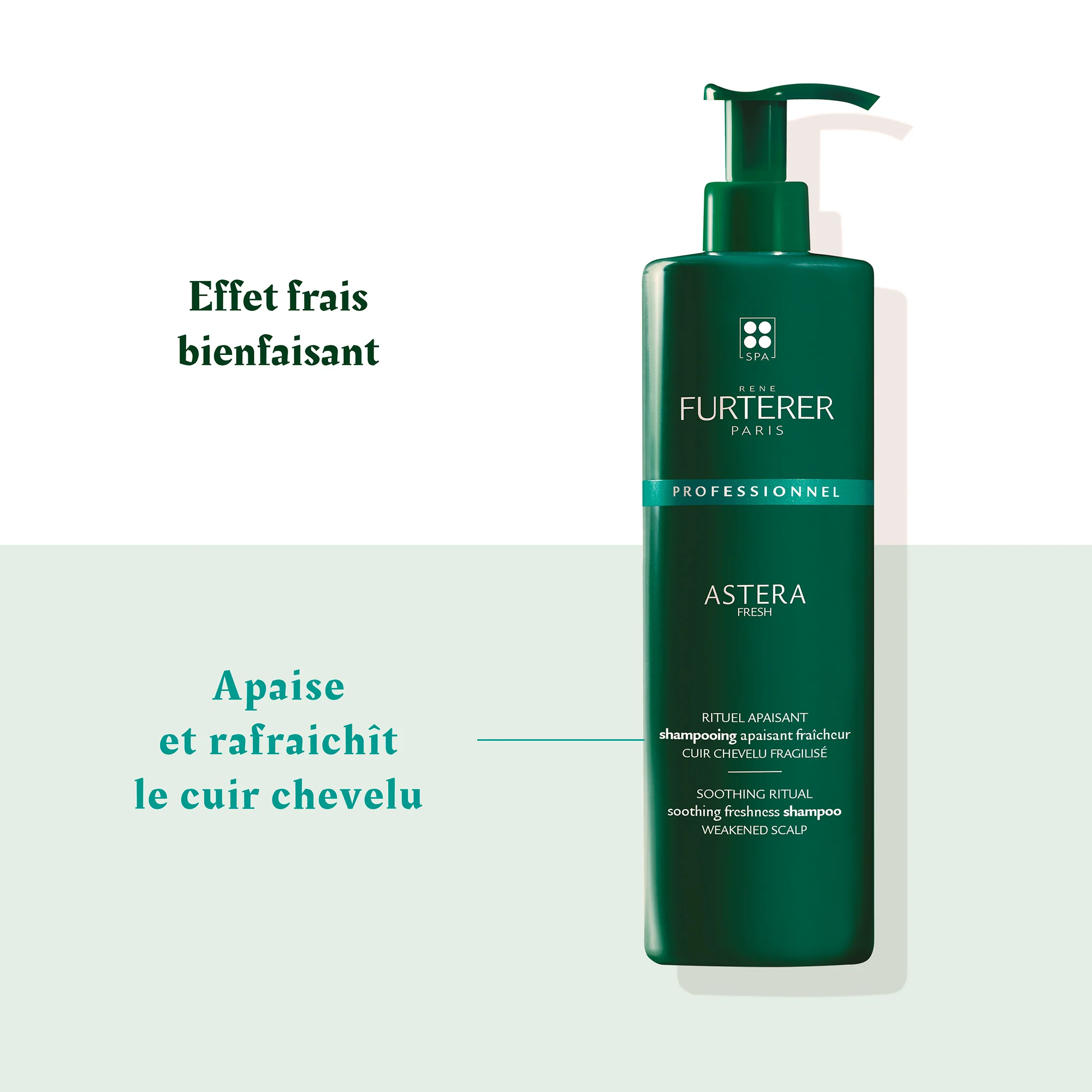 René Furterer Soothing Freshness Shampoo - Shampoo For Weakened Scalps - Astera Fresh - 600Ml - Image 5