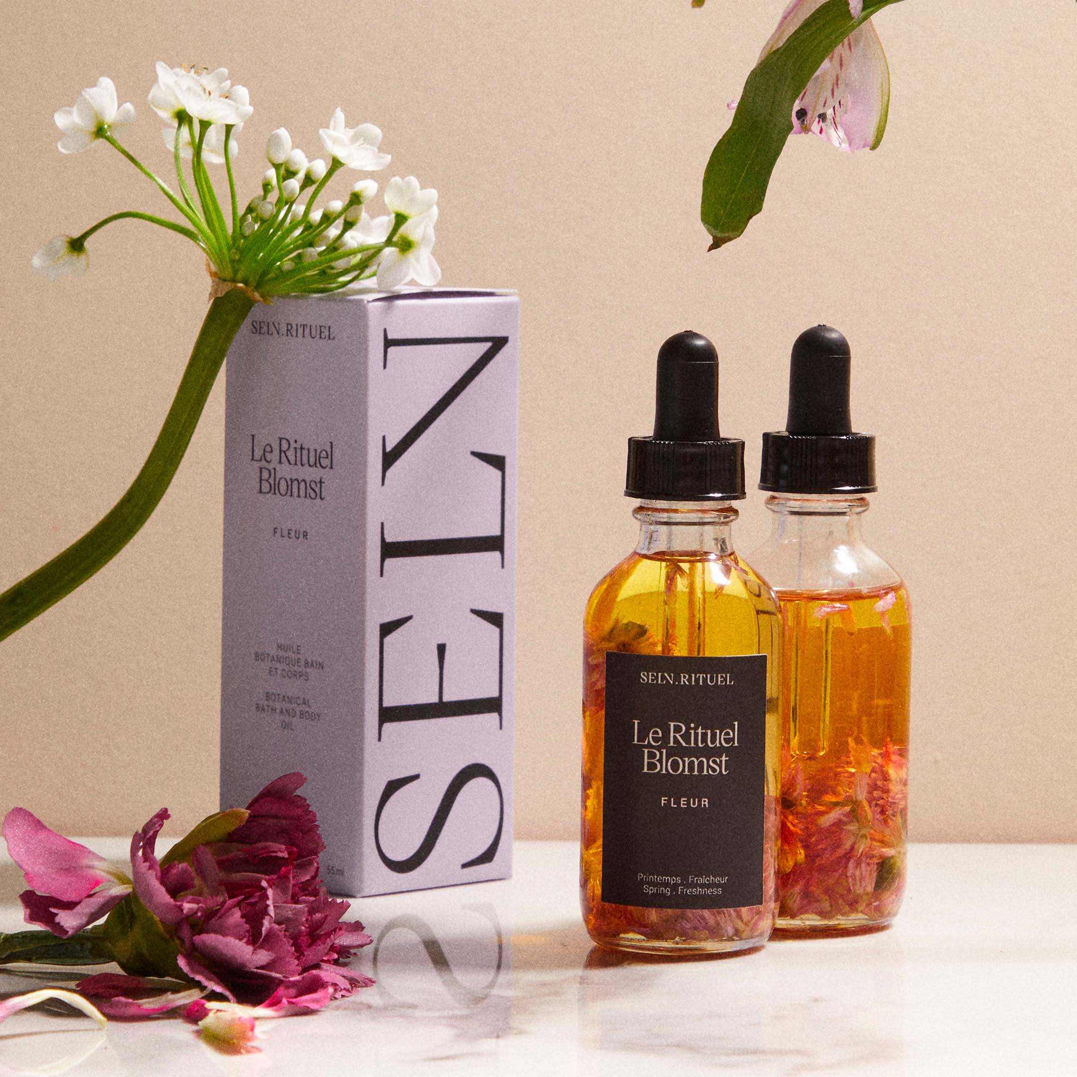 Rituel Blomst Botanical Bath And Body Oil - Lilac & Lily Of The Valley - Transparent Yellow - Image 2