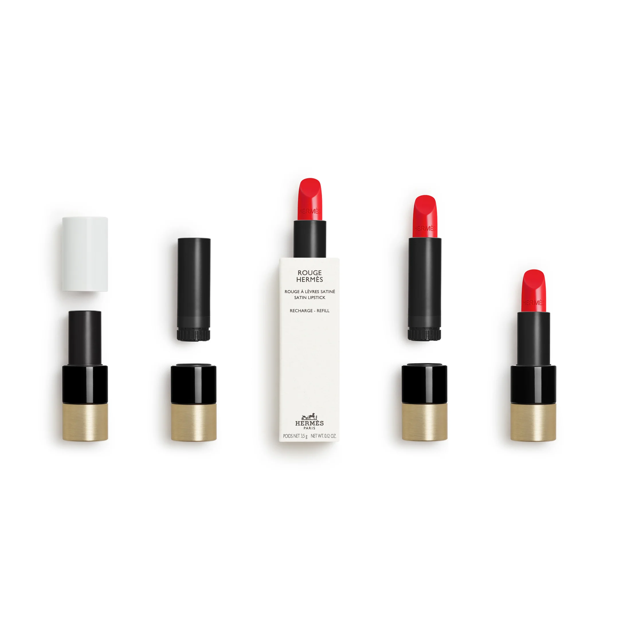 Rouge Hermes Satin Lipstick 85 Rouge H Refill - Image 10