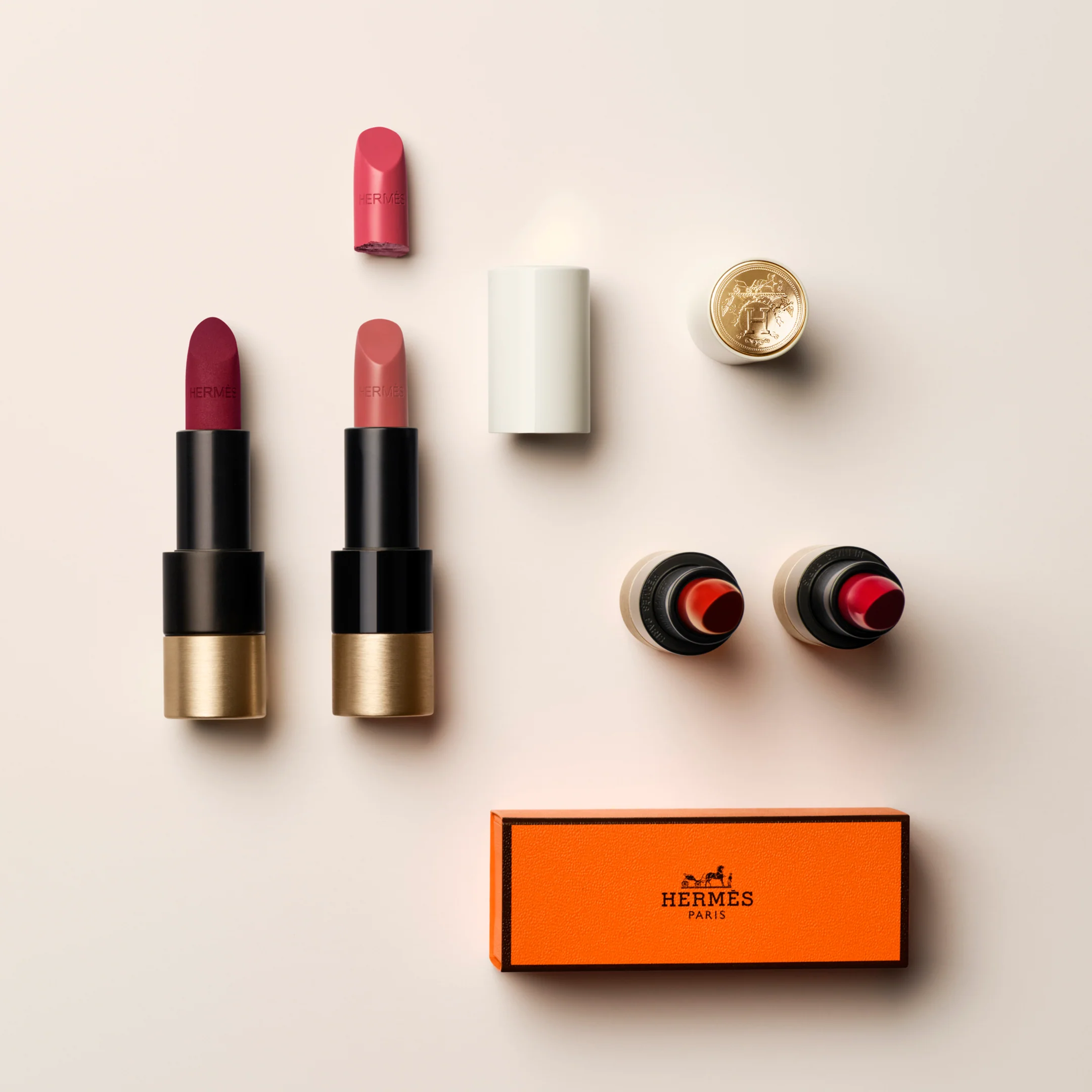 Rouge Hermes Satin Lipstick 85 Rouge H Refill - Image 11