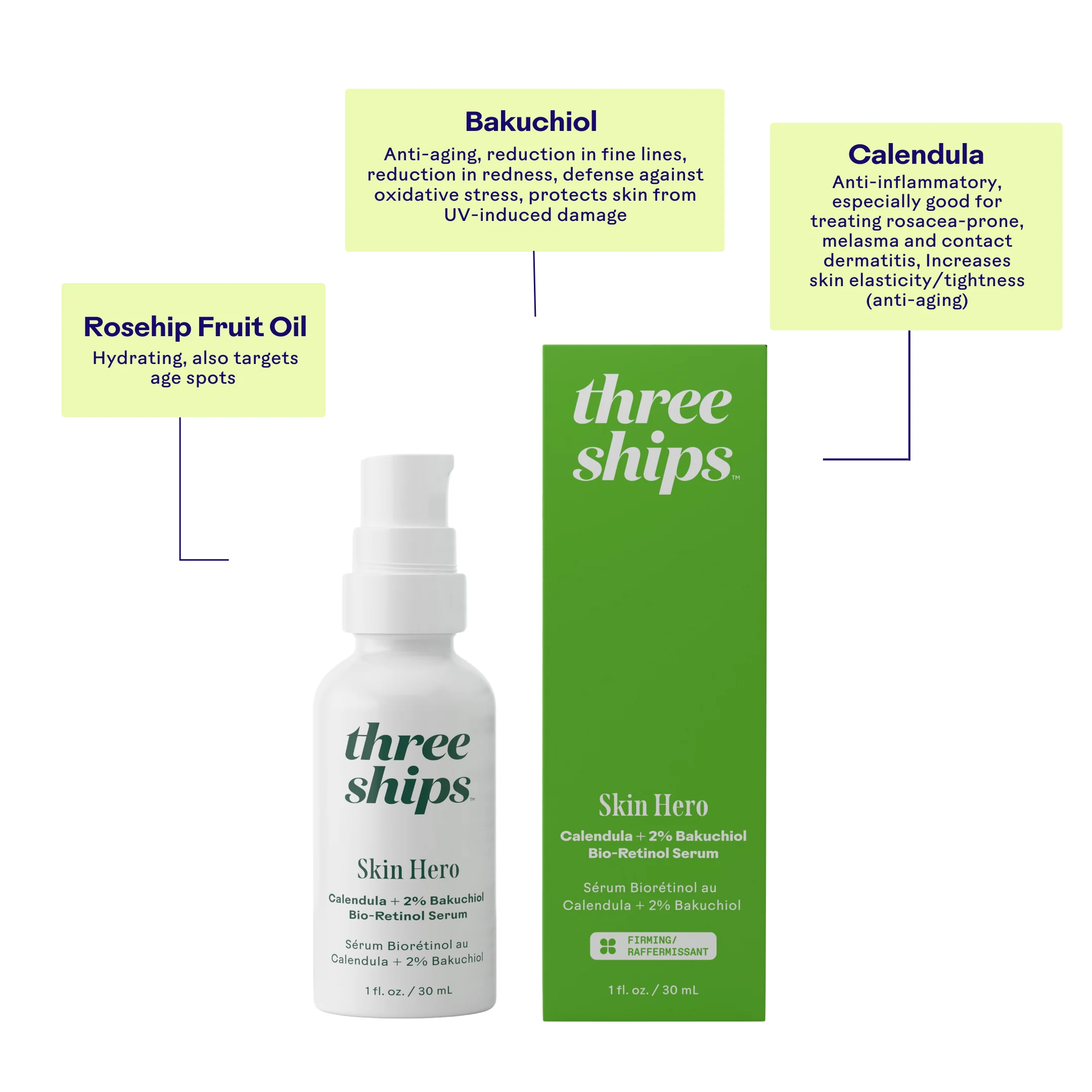 Skin Hero Calendula + 2% Bakuchiol Bio-Retinol Serum - Image 2