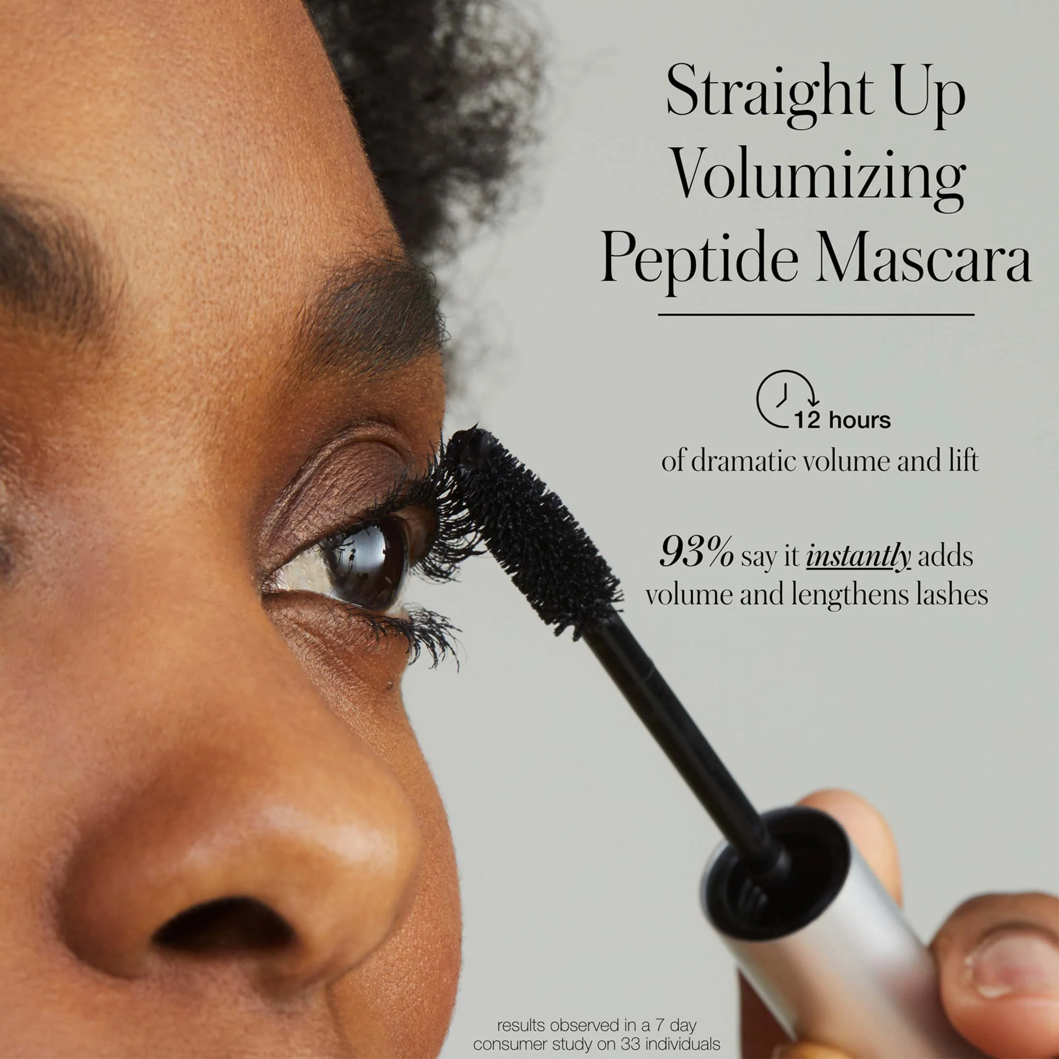 Straight Up Volumizing Peptide Mascara - Image 5