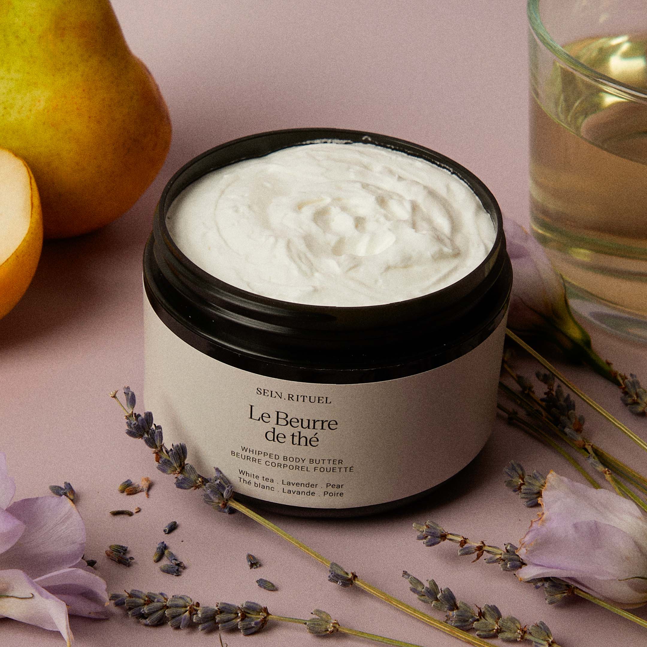 Tea Butter - Lavender & White Tea & Pear - Ivory White Shade - Image 2